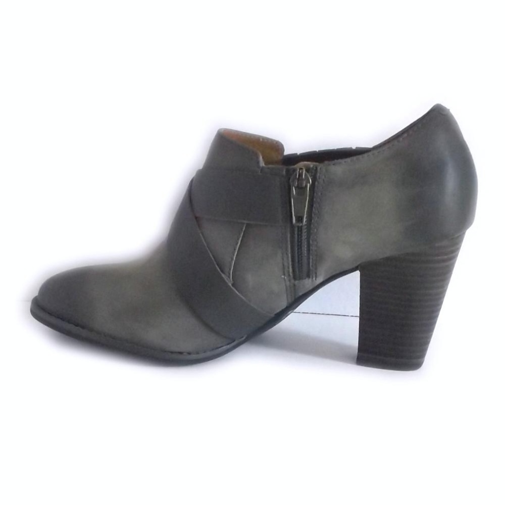 Clarks Indigo Grey Nubuck Leather Booties Size 10 - Picture 4 of 8